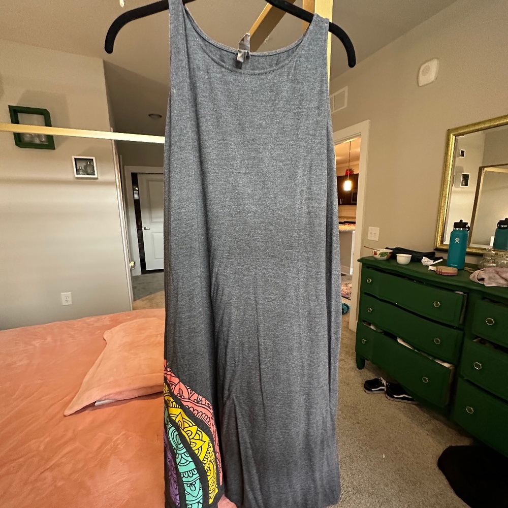 Rainbow Graphics Sleeveless Mini